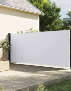 vidaXL Прибираща се странична тента бяла 180x500 см