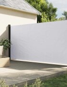 vidaXL Прибираща се странична тента бяла 200x300 см