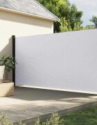 vidaXL Прибираща се странична тента бяла 220x600 см