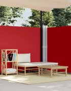 vidaXL Прибираща се странична тента черна 180х600 см