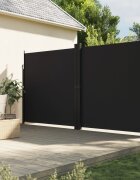 vidaXL Прибираща се странична тента черна 200x1000 см