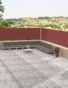 vidaXL Прибираща се странична тента кафява 117x1200 см