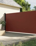 vidaXL Прибираща се странична тента кафява 200x300 см