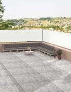 vidaXL Прибираща се странична тента кремава 117x1200 см
