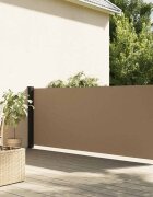 vidaXL Прибираща се странична тента таупе 117x300 см
