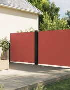 vidaXL Прибираща се странична тента теракота 160x1200 см