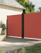 vidaXL Прибираща се странична тента теракота 220x1000 см