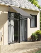 vidaXL Прибираща се тента антрацит 100x150 см плат и стомана