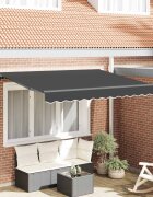 vidaXL Прибираща се тента Антрацит 250 x 200 cm текстил