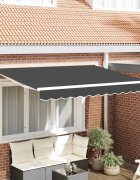 vidaXL Прибираща се тента Антрацит 300 x 200 cm текстил