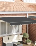 vidaXL Прибираща се тента Антрацит 300 x 200 cm текстил