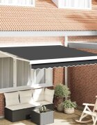 vidaXL Прибираща се тента Антрацит 300 x 250 x 165 см Текстил и Метал