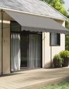 vidaXL Прибираща се тента антрацит 300x150 см плат и стомана