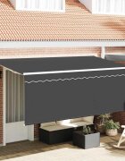 vidaXL Прибираща се тента Антрацит 350 x 200 cm Полиестер и алуминий