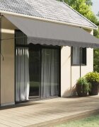 vidaXL Прибираща се тента антрацит 350x150 см плат и стомана