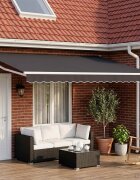 vidaXL Прибираща се тента Антрацит 4 x 2 m 100% полиестер и алуминий