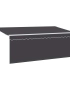 vidaXL Прибираща се тента Антрацит 400 x 200 cm Полиестер и алуминий