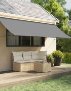 vidaXL Прибираща се тента антрацит 400x150 см плат и стомана