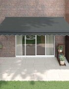 vidaXL Прибираща се тента антрацит 45x3 м плат и алуминий