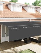 vidaXL Прибираща се тента Антрацит 500 × 300 cm Полиестер и алуминий