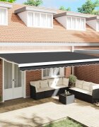 vidaXL Прибираща се тента Антрацит 500 x 300 x 165 см Текстил и Метал