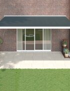 vidaXL Прибираща се тента антрацит 5x3 м плат и алуминий
