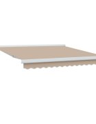 vidaXL Прибираща се тента Бежово 350 x 250 cm Платно и алуминий
