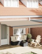 vidaXL Прибираща се тента Бежово 400 × 300 cm