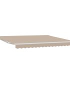 vidaXL Прибираща се тента Бежово 400 × 300 cm Полиестер и алуминий
