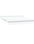 vidaXL Прибираща се тента Бяло 300 x 250 cm Платно и алуминий
