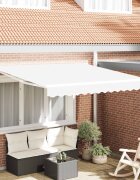 vidaXL Прибираща се тента Бяло 300 x 250 x 165 см Полиестер и алуминий