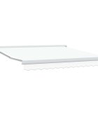vidaXL Прибираща се тента Бяло 350 x 250 x 165 см Текстил и Метал