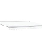vidaXL Прибираща се тента Бяло 400 × 300 cm Текстил и Метал