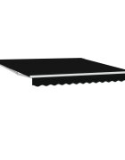 vidaXL Прибираща се тента Черно 300 x 250 x 165 см