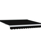 vidaXL Прибираща се тента Черно 350 x 250 cm Платно и алуминий