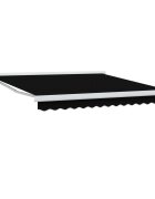 vidaXL Прибираща се тента Черно 350 x 250 cm Текстил и Метал