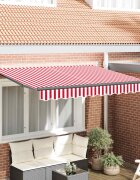 vidaXL Прибираща се тента Червено 250 x 200 cm текстил