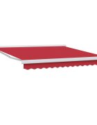 vidaXL Прибираща се тента Червено 300 x 250 cm Текстил и Метал