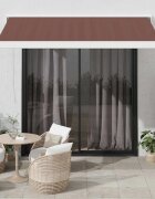 vidaXL Прибираща се тента Кафяво 350 x 250 cm Текстил и Метал