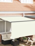 vidaXL Прибираща се тента Крем 300 x 250 cm Полиестер и алуминий