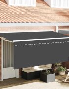 vidaXL Прибираща се тента Крем 350 x 200 cm Полиестер и алуминий