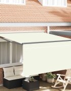 vidaXL Прибираща се тента Крем 350 x 250 cm Полиестер и алуминий