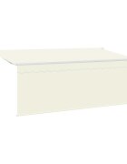vidaXL Прибираща се тента Крем 400 x 200 cm Полиестер и алуминий