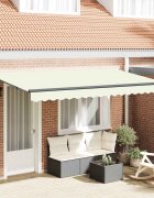 vidaXL Прибираща се тента Крем 400 x 200 cm текстил