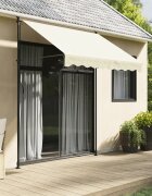 vidaXL Прибираща се тента кремава 250x150 см плат и стомана