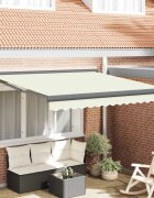 vidaXL Прибираща се тента Кремаво 300 x 250 x 165 см Текстил и Метал