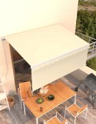 vidaXL Прибираща се тента Кремаво 35 x 25 m Полиестер