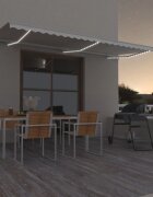 vidaXL Прибираща се тента Кремаво 600 × 350 cm Тъкан и алуминий