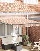 vidaXL Прибираща се тента Многоцветен 300 x 250 cm Полиестер и метал