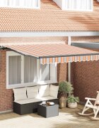 vidaXL Прибираща се тента Многоцветен 300 x 250 cm Тъкан и алуминий